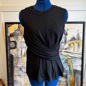 Black sleeveless top